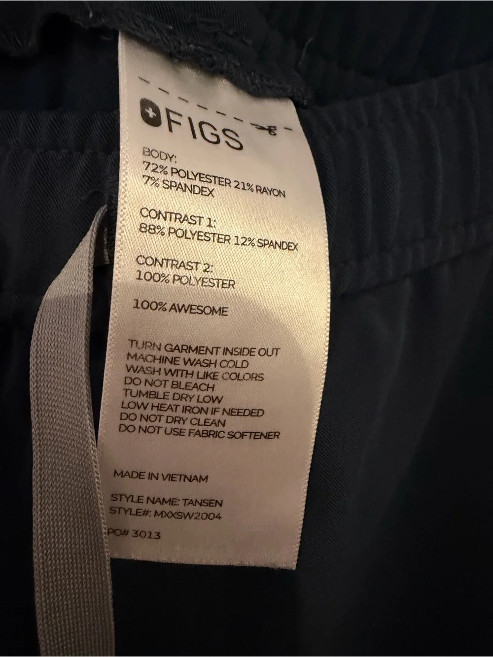 FIGS Tansen Jogger Scrub Pants Dark Harbor Blue - Men's Size Small